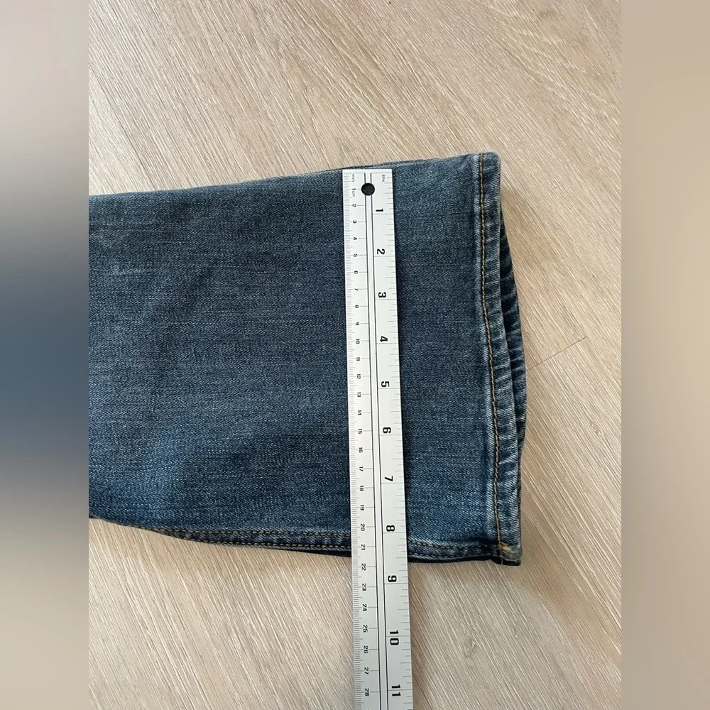 SPAO Y2K Bootleg Faded Blue Wide Leg Flare Jeans Korean Fashion - Picture 9 of 13